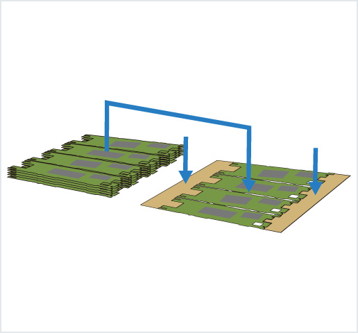 ［Image］PCB placer： HDI 基板用高精度框架排列机